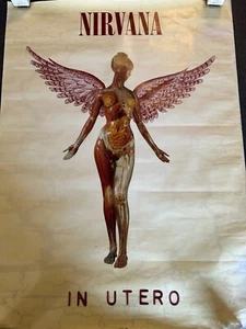 Very Rare Nirvana In Utero Poster Original 1993 David Geffen Sub Pop Pomo Poster - Imagen 1 de 12