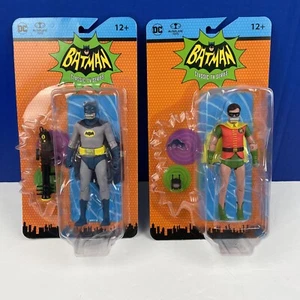 DC McFarlane Retro Batman 1966 Classic TV Robin & Batman with Oxygen Mask Lot 2 - Picture 1 of 14