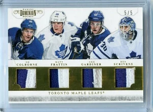 2011-12 Dominion Quad Jerseys Prime #26 Scrivens/Gardiner/Colborne/Frattin 5/5 - Picture 1 of 2