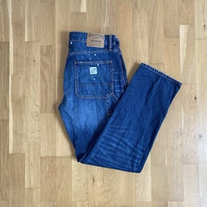 Gap Jeans Mens 33"w 32"l Blue Worker Jean Paint splatter Casual Special Edition - Picture 1 of 11