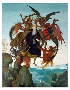 El tormento de San Antonio MICHELANGELO BONARROTI 1488 Pintura Estampado Artístico - Imagen 1 de 3