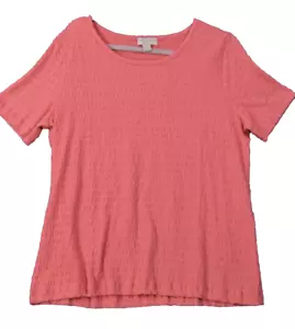 Camicia Appleseed's donna Petite Large cotone salmone elasticizzato attiva casual increspato - Foto 1 di 15