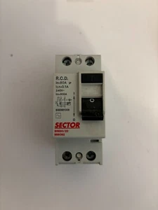 SECTOR 80 AMP 100mA SRB80/2D 666092 DOBLE POLO RCCB DISYUNTOR. - Imagen 1 de 1