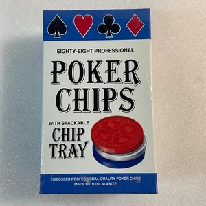 Vintage 88 Professional Poker Chips By Jax Ltd Gnumismatist - Picture 1 of 9