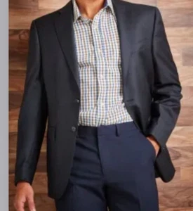 Barutti Hombre Traje Chaqueta/Blazer 46 L Nuevo Gris Carbón Negocios Trabajo - Imagen 1 de 12