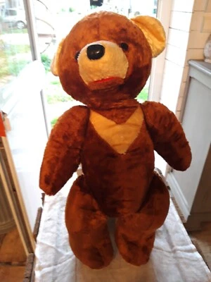  magnifique grand ours ancien remplis de paille hauteur 60 cm en très bon - Photo 1/4