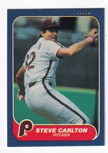 Steve Carlton 1986 Fleer MLB Card # 435