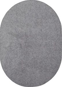 Bright House Made in USA 2'x8' Oval Grey Area Rug, 100% Pet-Polyester, Stain and