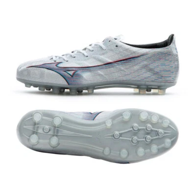 Mizuno Alpha AG Japan P1GA236109 White Mens Football Cleats Shoes Soccer Boots