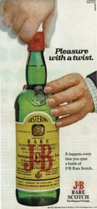 1972 Vintage Print Ad J&B Rare Scotch Pleasure with a twist Hands Open Bottle - Bild 1 von 2
