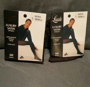 Levante Luxury Satin 60 Denier Satin Smooth Opaque Tights Super Soft  ~ Moka S  - Picture 1 of 3