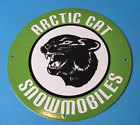 VINTAGE ARCTIC CAT SNOWMOBILES PORCELAIN ALL TERRAIN GAS SERVICE STATION AD SIGN