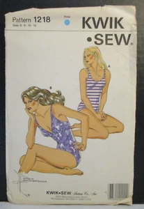 Traje de baño Kwik patrón de costura 1218 Misses tallas 6-8-10-12 piernas de corte regular y alto sin cortar - Imagen 1 de 13
