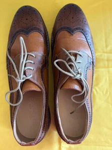 Gino Pheroni Brown Lace Up Wing Tip Size 9.5 Shoes - Picture 1 of 8