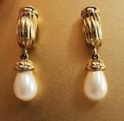 GIVENCHY 80'S FAUX PEARL DROP EARRINGS