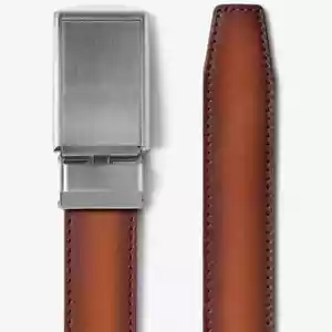Slidebelts Factory Seconds Men's Cognac Full Grain Leather Ratchet Belt - Picture 1 of 10