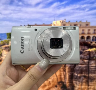 Canon PowerShot ELPH 180 HS / Canon IXUS 175 20MP Digital Camera Silver 85% New - Image 1 of 4