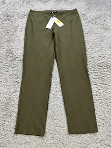 Eileen Fisher Pants Women PS Green Mid Rise Pull On Washable Stretch Crepe NWT - Picture 1 of 11