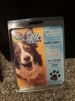 Tapas para uñas caninas garras suaves - 40 tapas adhesivas para uñas perros XXLarge VACACIONES NUEVO Foto 1 de 3