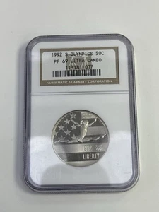 1992-S Olympics Gymnastics 50c PF 69 Ultra Cameo NGC - Picture 1 of 4