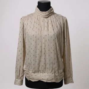 Ann Taylor Long Sleeve Silver Blouse Size XXL - Picture 1 of 5