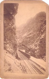 Foto de gabinete BARKALOW BROS PUENTE RR SUSPENDIDO AÑOS 90 ROYAL GORGE D&RGRR Colorado - Imagen 1 de 3
