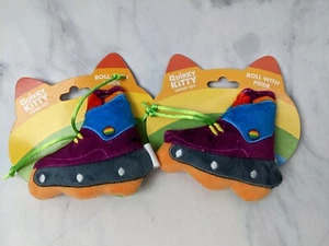 2 Pack Catnip Pounce & Chase Cat Toy Roll w/ Pride Roller Skate Quirky Kitty - Picture 1 of 6