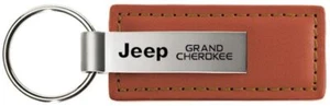 Jeep Grand Cherokee Brown Leather Key Chain - Picture 1 of 3