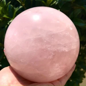 Sfera di Quarzo Rosa Naturale 3600g Sfera di Cristallo Reiki Guarigione - Foto 1 di 19