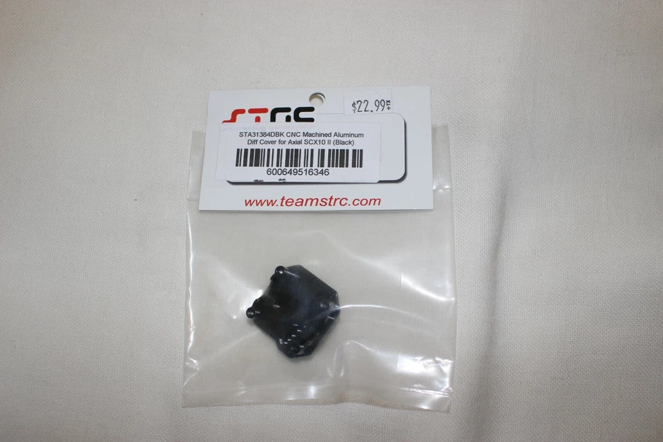 Cubierta diferencial de aluminio mecanizado CNC STRC (negro) SCX10II STA31384DBK Foto 1 de 1