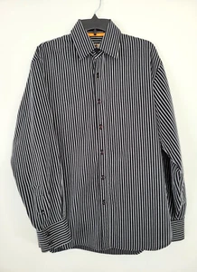 Roar Long Sleeve Button Up - Black /Grey Pin Striped - Size Large - From Buckle - Picture 1 of 8