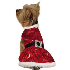 Zack & Zoey Mrs. Claus Sequin Dog Dress Pet Christmas Xmas Red Outfit Santa