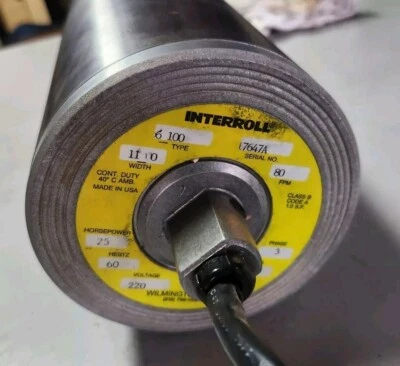 Polea Motorizada Interroll 6100 11" Ancho 80 Fpm 220V Foto 1 de 3
