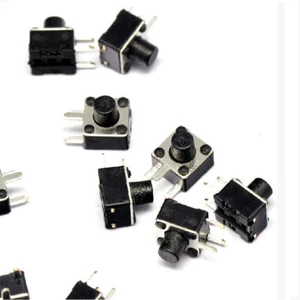 4.5 x 4.5 x 3.5 - 12mm PCB Momentary Tactile Tact Push Button Switch 3 Pin SPST - Picture 1 of 6