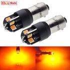 2x BAX9S H6W Canbus LED Car Light Amber Yellow Side Parker Turn Signal Bulbs 12V