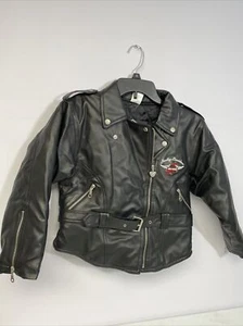 Chaqueta Harley Davidson vintage para mujer negra con logotipos bordados de polivinilo pequeña - Imagen 1 de 17