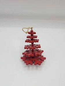 wooden ORNAMENT ~ RED CHRISTMAS TREE Ornament - Picture 1 of 10
