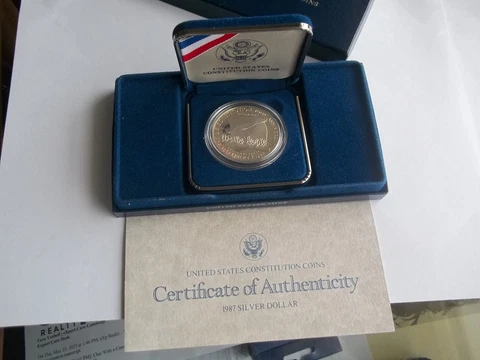 1987 Silver Dollar United States Constitution Coins 1987 Silver Dollar Cover