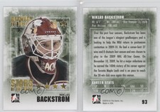 2009-10 ITG Between the Pipes Stars of the Game Niklas Backstrom #93