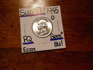 1945D Washington Quarter Gem BU+ SUPERB!!!! PQ!!!!! Tough Date!!!!! - Picture 1 of 4