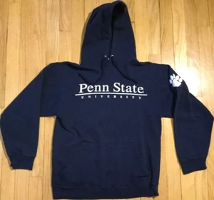 Vintage 90s PENN STATE UNIVERSITY hoodie S navy blue sweatshirt Nittany Lions - Picture 1 of 5