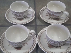 JOHNSON BROTHERS ~ JAMESTOWN - BRPWM ~ (4) CUP AND SAUCER SETS ~ EUC - Picture 1 of 3