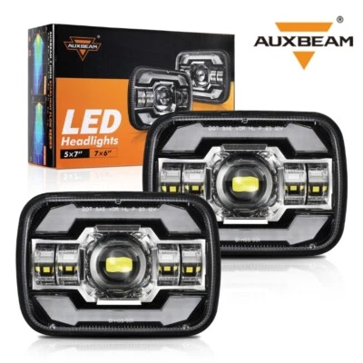 Faros LED altos/bajos AUXBEAM para camioneta Ford E-150 E-250 E-350 1982-2012 5x7 7x6" Foto 1 de 4