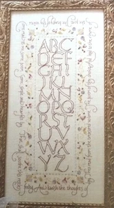 Cross Stitch "COME READ TO ME SAMPLER" pattern ~ Longfellow, poem, flowers - Picture 1 of 1