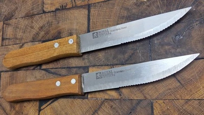 Cuchillos para carne de acero inoxidable Royal Norfolk Cutlery de 2 piezas Foto 1 de 4