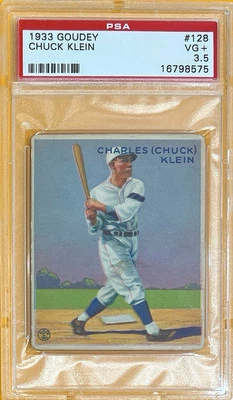 Goudey 1933 - Chuck Klein #128 (RC) - PSA 3 Foto 1 de 2