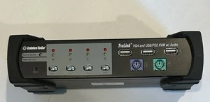 Conmutador KVM CablesToGo TruLink 35566 4 puertos VGA USB 2.0 PS2 cables de audio alimentación - Imagen 1 de 4