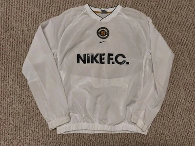 Nike FC Fútbol Club Fútbol Blanco Rompevientos Pullover Chaqueta Adulto L Foto 1 de 4