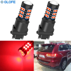 2Pcs Red LED Brake Tail Stop Light Bulbs 3157 for Jeep Grand Cherokee 1997-2022 - Picture 1 of 12