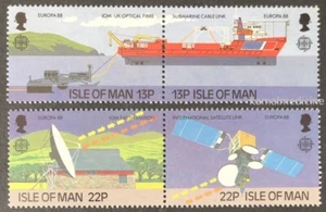 Isle of Man 1988 MNH 4v, Submarine Cable Transport Communication Europa - Bild 1 von 1